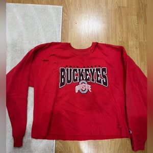 Distressed ohio state crewneck